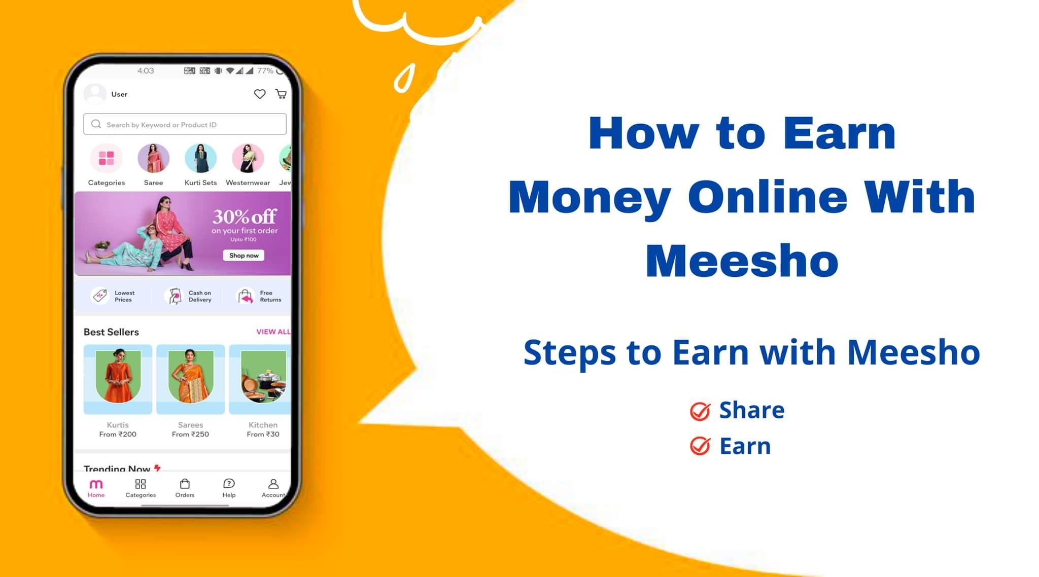 How to earn money Online with Meesho