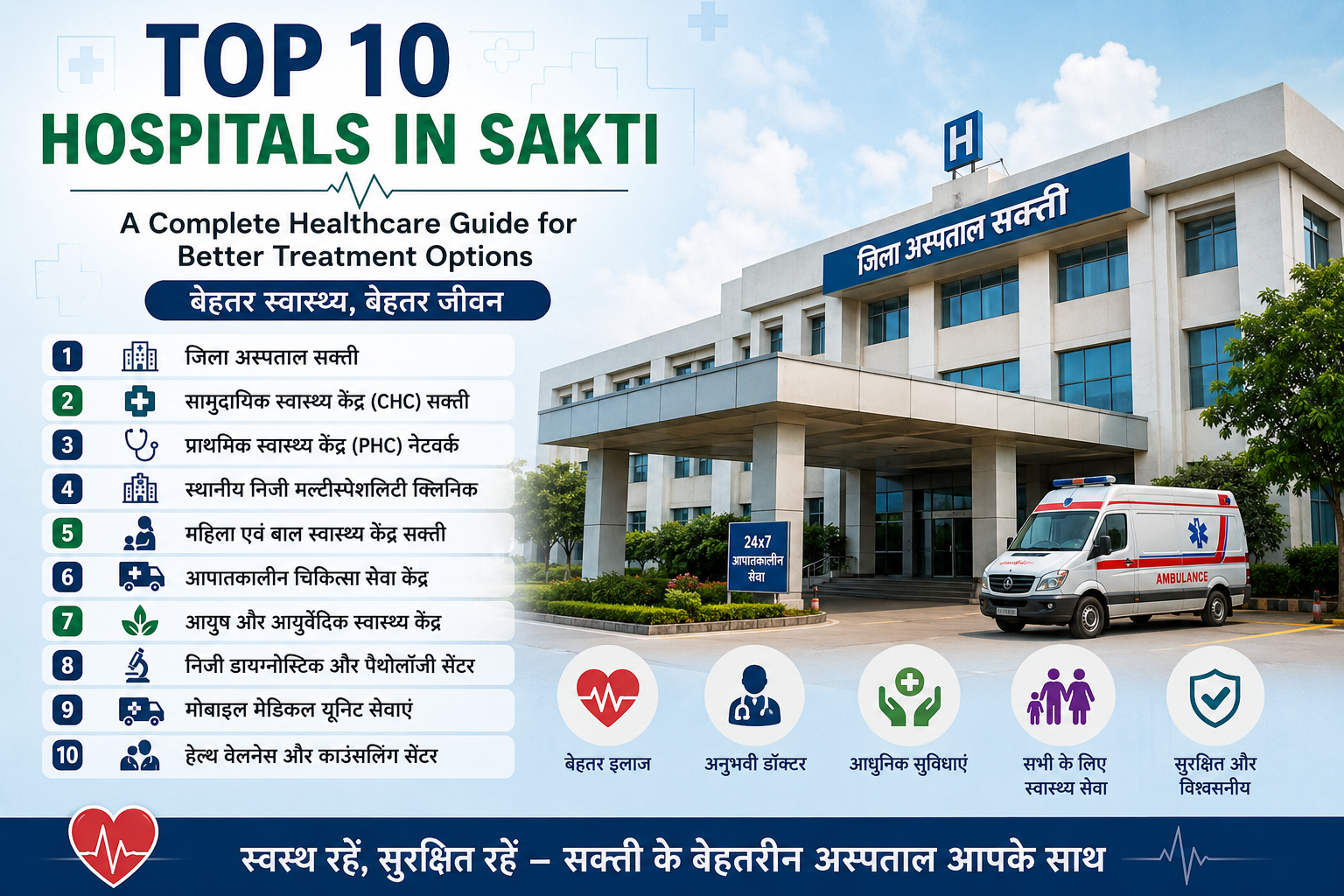 Top 10 Hospitals in Sakti: A Complete Healthcare Guide for Better Treatment Options