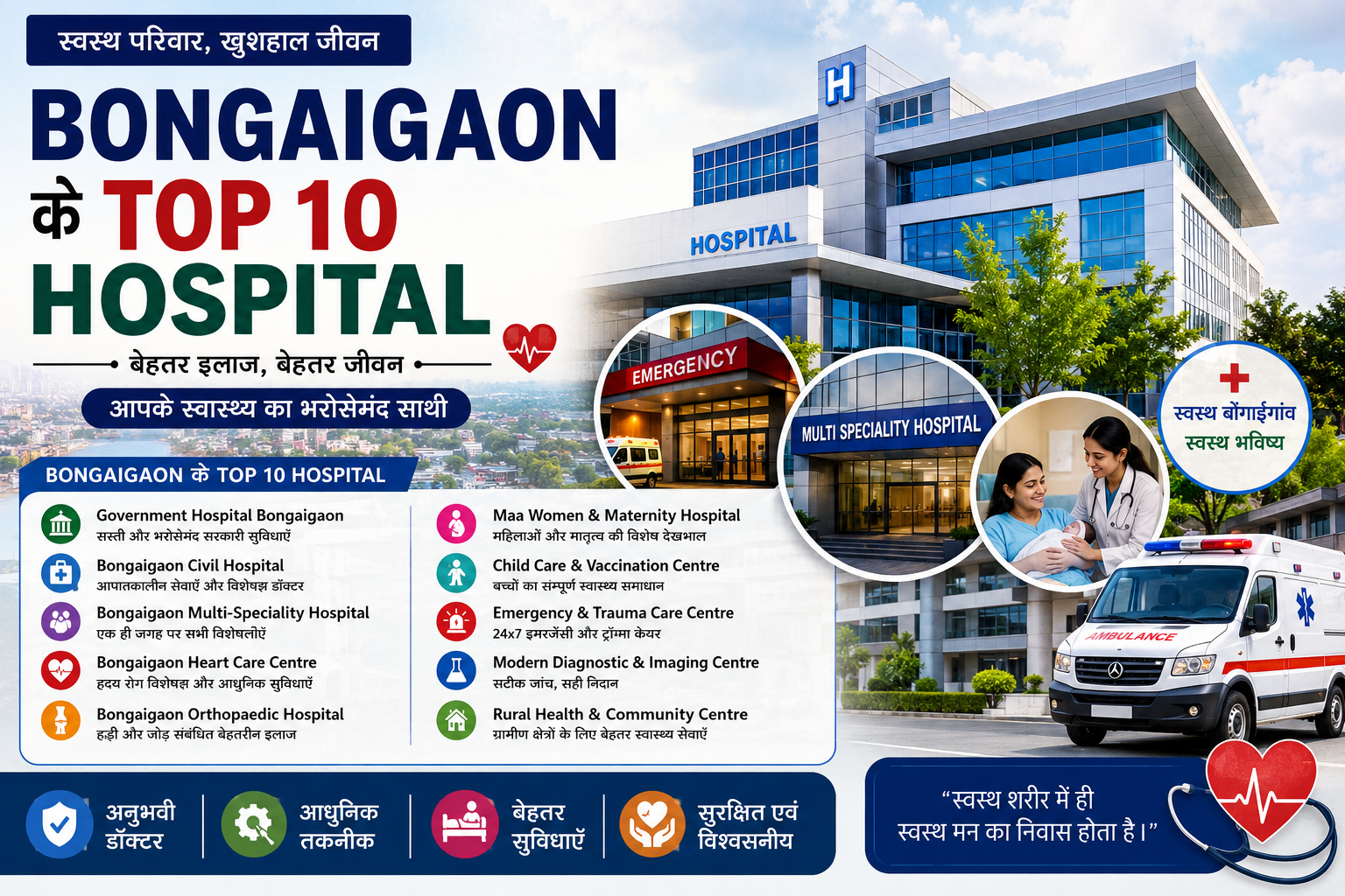 Top 10 Hospitals in Bongaigaon – Best Healthcare Services & Trusted Medical Facilities